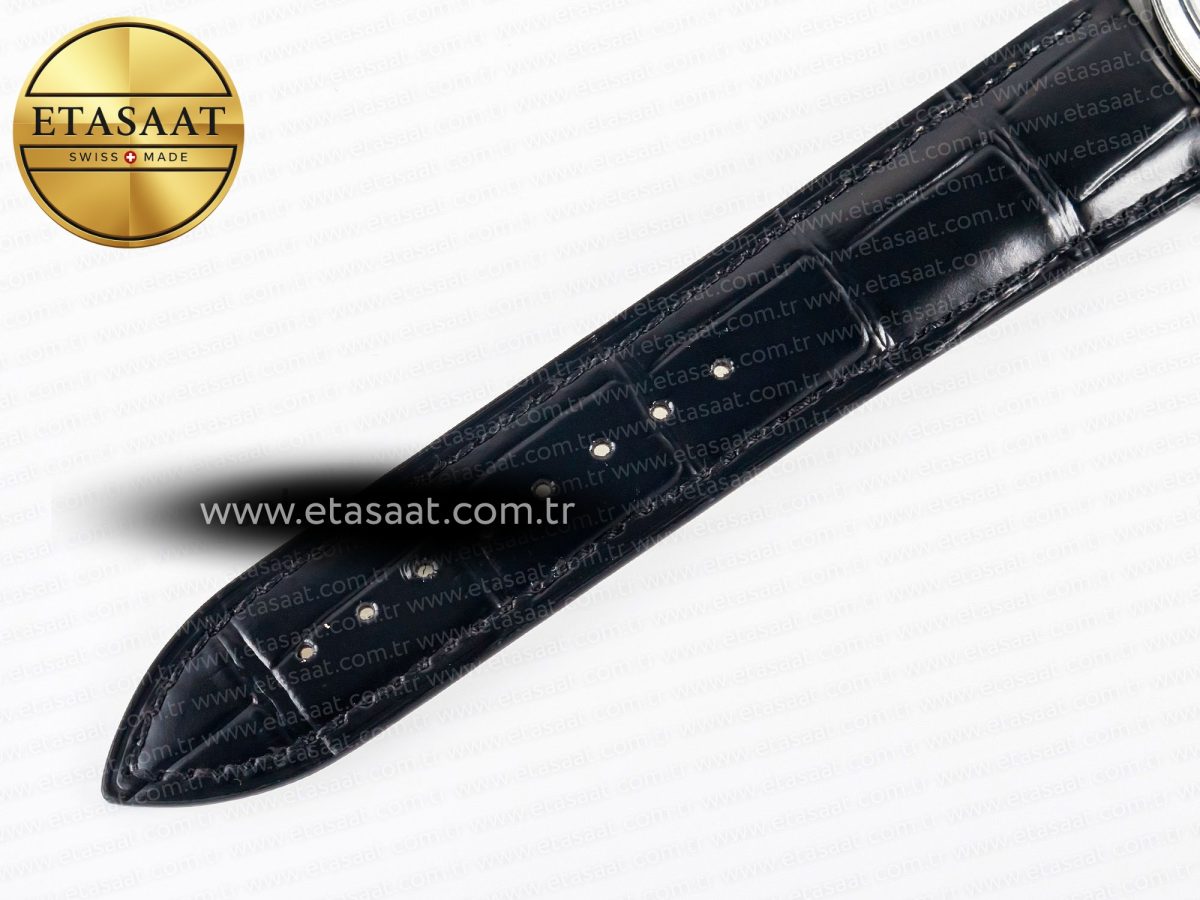 Jaeger Lecoultre Master Ultra Thin Moon 1368420 SS Z+F 1:1 Best Edition White Dial on Black Leather Strap SA925 Super Clone - Görsel 24