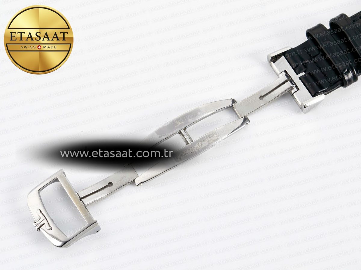 Jaeger Lecoultre Master Ultra Thin Moon 1368420 SS Z+F 1:1 Best Edition White Dial on Black Leather Strap SA925 Super Clone - Görsel 29