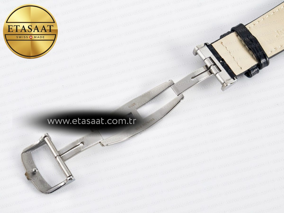 Jaeger Lecoultre Master Ultra Thin Moon 1368420 SS Z+F 1:1 Best Edition White Dial on Black Leather Strap SA925 Super Clone - Görsel 31