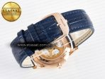 Jaeger Lecoultre Master Ultra Thin Moon RG Z+F 1:1 Best Edition Blue Dial on Blue Leather Strap SA925 Super Clone - Görsel 15