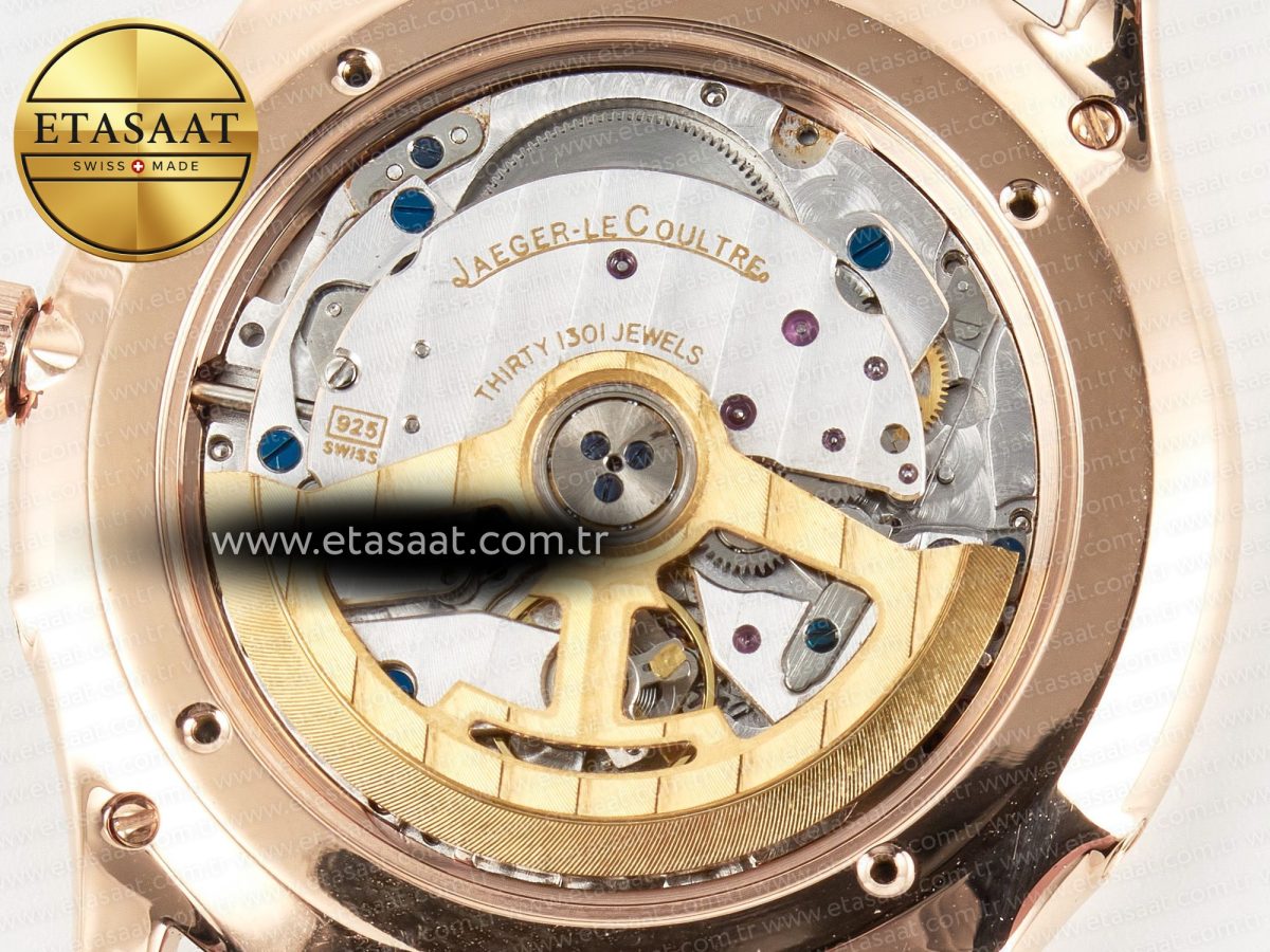 Jaeger Lecoultre Master Ultra Thin Moon RG Z+F 1:1 Best Edition Blue Dial on Blue Leather Strap SA925 Super Clone - Görsel 20