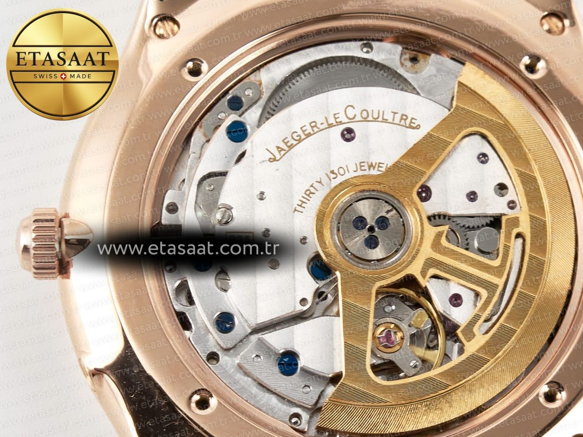 Jaeger Lecoultre Master Ultra Thin Moon RG Z+F 1:1 Best Edition Blue Dial on Blue Leather Strap SA925 Super Clone - Görsel 21
