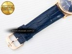Jaeger Lecoultre Master Ultra Thin Moon RG Z+F 1:1 Best Edition Blue Dial on Blue Leather Strap SA925 Super Clone - Görsel 25