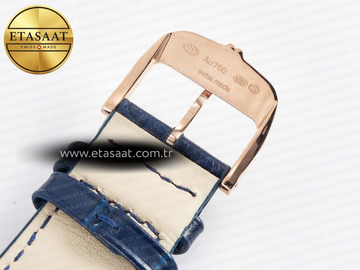 Jaeger Lecoultre Master Ultra Thin Moon RG Z+F 1:1 Best Edition Blue Dial on Blue Leather Strap SA925 Super Clone - Görsel 27
