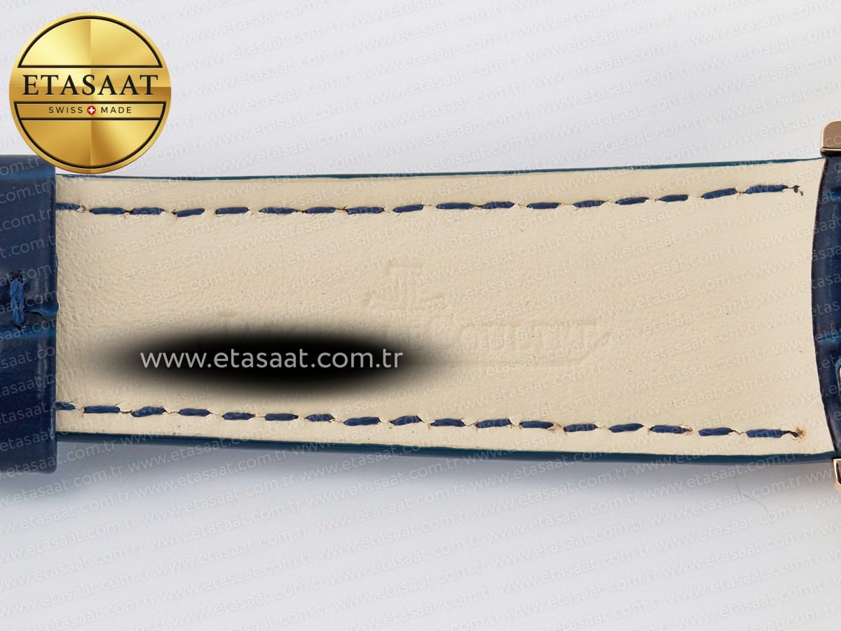 Jaeger Lecoultre Master Ultra Thin Moon RG Z+F 1:1 Best Edition Blue Dial on Blue Leather Strap SA925 Super Clone - Görsel 28