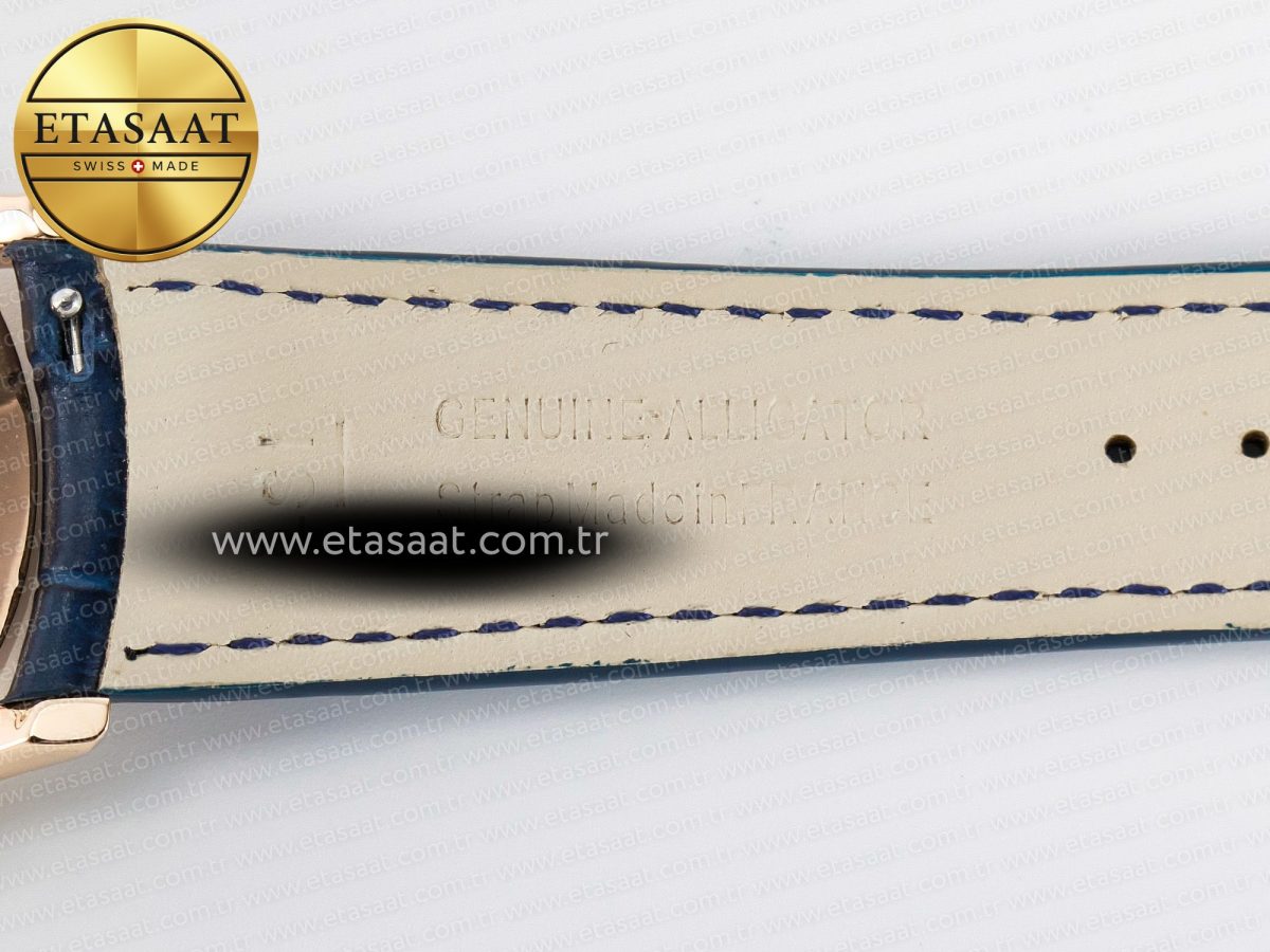 Jaeger Lecoultre Master Ultra Thin Moon RG Z+F 1:1 Best Edition Blue Dial on Blue Leather Strap SA925 Super Clone - Görsel 29