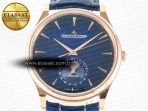 Jaeger Lecoultre Master Ultra Thin Moon RG Z+F 1:1 Best Edition Blue Dial on Blue Leather Strap SA925 Super Clone - Görsel 4