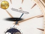 Jaeger Lecoultre Master Ultra Thin Moon RG Z+F 1:1 Best Edition White Dial on Brown Leather Strap A925 - Görsel 10