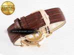 Jaeger Lecoultre Master Ultra Thin Moon RG Z+F 1:1 Best Edition White Dial on Brown Leather Strap A925 - Görsel 15