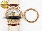Jaeger Lecoultre Master Ultra Thin Moon RG Z+F 1:1 Best Edition White Dial on Brown Leather Strap A925 - Görsel 16