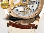 Jaeger Lecoultre Master Ultra Thin Moon RG Z+F 1:1 Best Edition White Dial on Brown Leather Strap A925 - Görsel 22