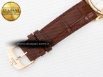 Jaeger Lecoultre Master Ultra Thin Moon RG Z+F 1:1 Best Edition White Dial on Brown Leather Strap A925 - Görsel 25