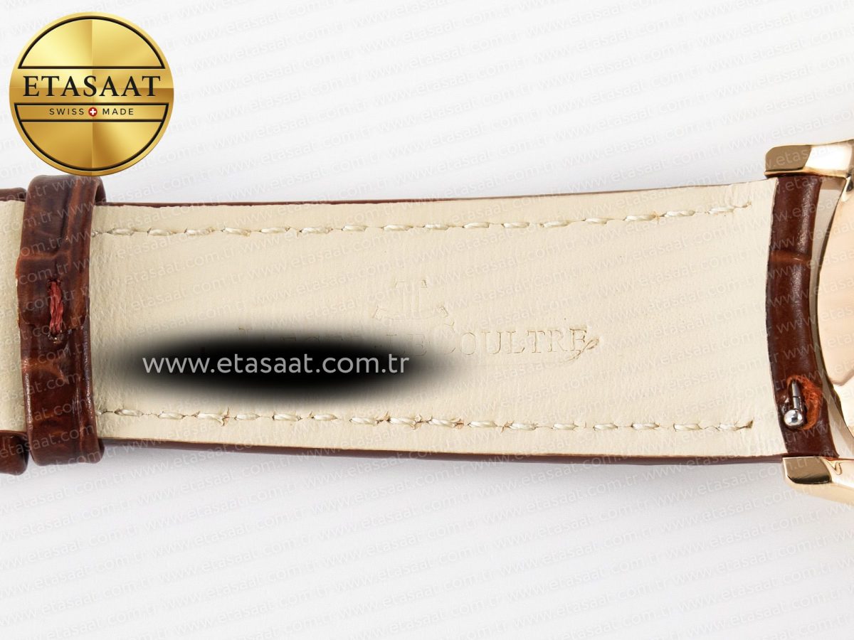 Jaeger Lecoultre Master Ultra Thin Moon RG Z+F 1:1 Best Edition White Dial on Brown Leather Strap A925 - Görsel 28
