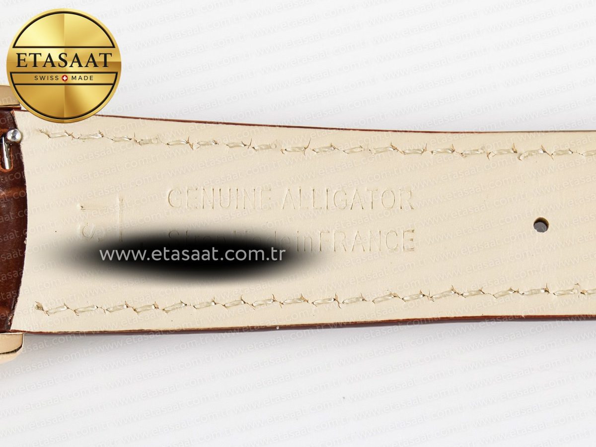 Jaeger Lecoultre Master Ultra Thin Moon RG Z+F 1:1 Best Edition White Dial on Brown Leather Strap A925 - Görsel 29