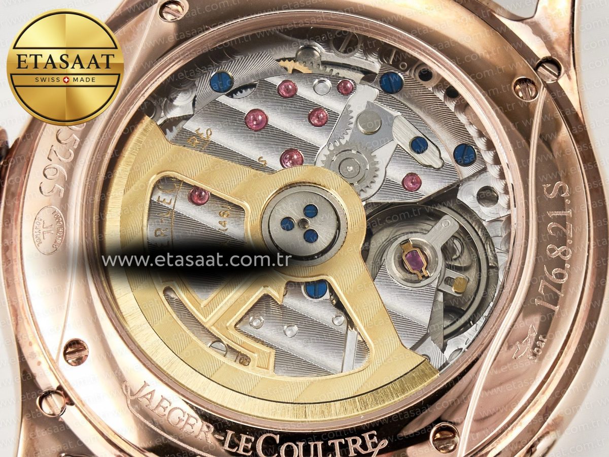 Jeager Lecoultre Master Ultra Thin Perpetual Calendar RG V9F 1:1 Best Edition White Dial on Brown Leather Strap A868 V2 - Görsel 20