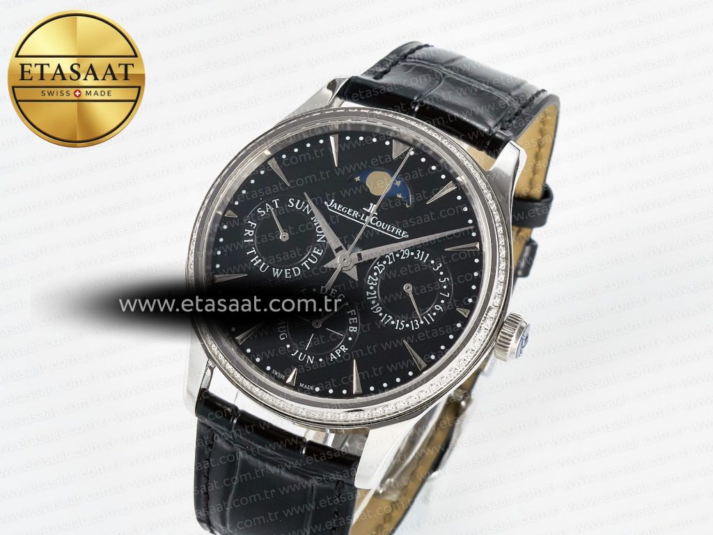 master ultra thin perpetual calendar ss v9f 11 best edition black dial diamonds bezel on black leather strap a868 v22