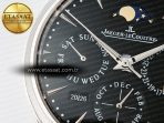 Jaeger Lecoultre Master Ultra Thin Perpetual Calendar SS V9F 1:1 Best Edition Black Dial on Black Leather Strap A868 V2 - Görsel 10