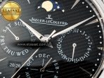Jaeger Lecoultre Master Ultra Thin Perpetual Calendar SS V9F 1:1 Best Edition Black Dial on Black Leather Strap A868 V2 - Görsel 11