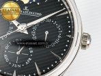 Jaeger Lecoultre Master Ultra Thin Perpetual Calendar SS V9F 1:1 Best Edition Black Dial on Black Leather Strap A868 V2 - Görsel 12