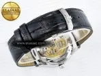 Jaeger Lecoultre Master Ultra Thin Perpetual Calendar SS V9F 1:1 Best Edition Gray Dial Diamonds Bezel on Black Leather Strap A868 V2 - Görsel 17