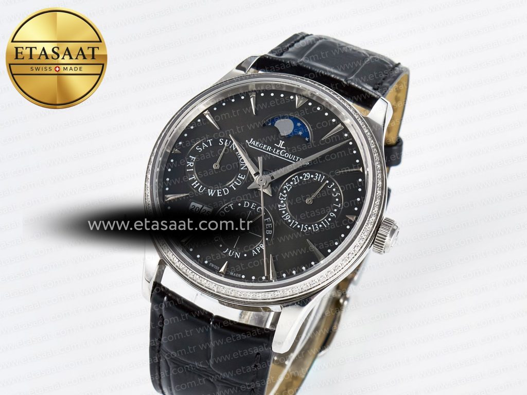 master ultra thin perpetual calendar ss v9f 11 best edition gray dial diamonds bezel on black leather strap a868 v22
