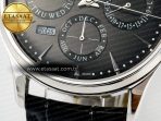 Jaeger Lecoultre Master Ultra Thin Perpetual Calendar SS V9F 1:1 Best Edition Gray Dial on Black Leather Strap A868 V2 - Görsel 13