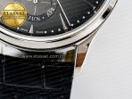Jaeger Lecoultre Master Ultra Thin Perpetual Calendar SS V9F 1:1 Best Edition Gray Dial on Black Leather Strap A868 V2 - Görsel 14