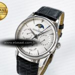 Jaeger Lecoultre V9F White Dial on Black Leather Strap A868