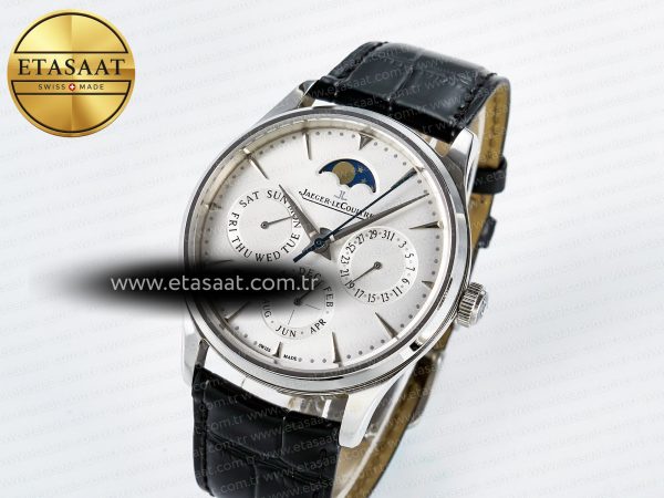 Jaeger Lecoultre V9F White Dial on Black Leather Strap A868