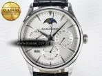 Jaeger Lecoultre V9F White Dial on Black Leather Strap A868 - Görsel 4