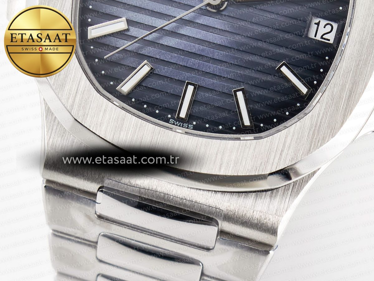 Patek Philippe Nautilus 5711/1A-010 3KF 1:1 Best Edition Blue Textured Dial on SS Bracelet A324 Super Clone - Görsel 12