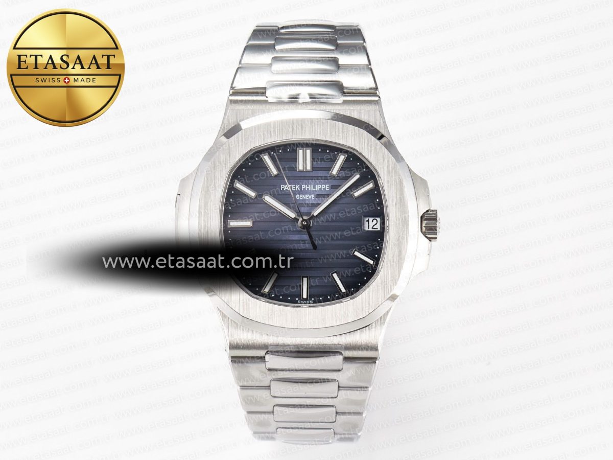 Patek Philippe Nautilus 5711/1A-010 3KF 1:1 Best Edition Blue Textured Dial on SS Bracelet A324 Super Clone - Görsel 3