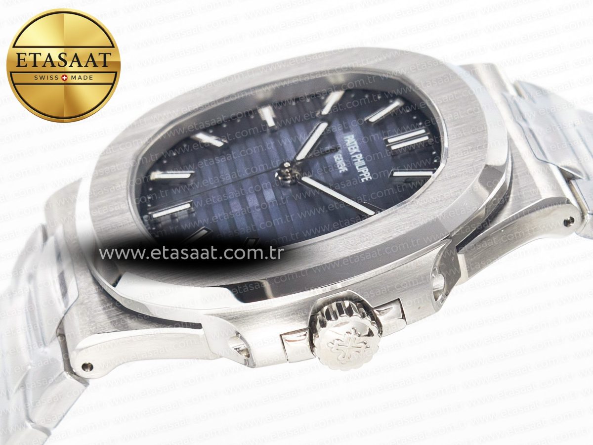 Patek Philippe Nautilus 5711/1A-010 3KF 1:1 Best Edition Blue Textured Dial on SS Bracelet A324 Super Clone - Görsel 6