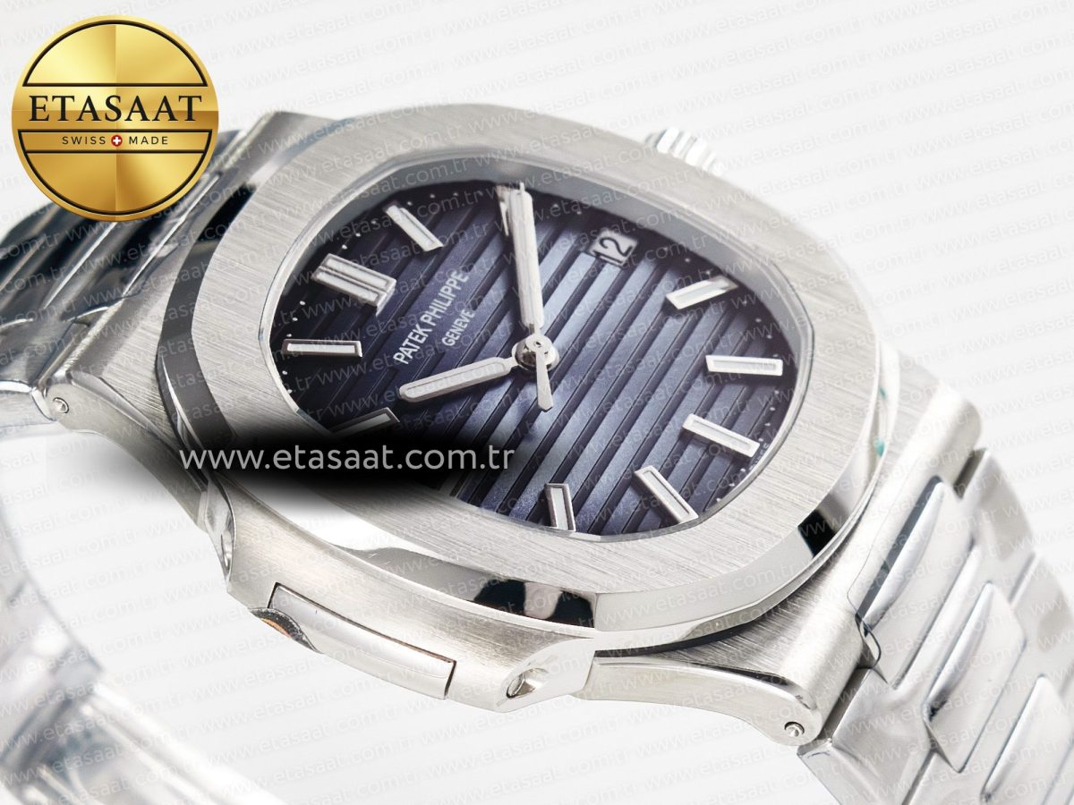Patek Philippe Nautilus 5711/1A-010 3KF 1:1 Best Edition Blue Textured Dial on SS Bracelet A324 Super Clone - Görsel 7