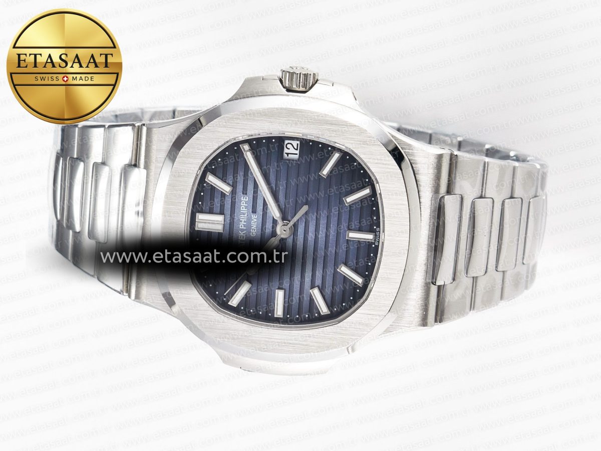 Patek Philippe Nautilus 5711/1A-010 3KF 1:1 Best Edition Blue Textured Dial on SS Bracelet A324 Super Clone - Görsel 9