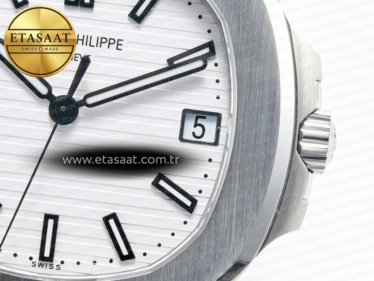 Patek Philippe Nautilus 5711/1A PPF 1:1 Best Edition White Textured Dial on SS Bracelet 324CS V3 - Görsel 11