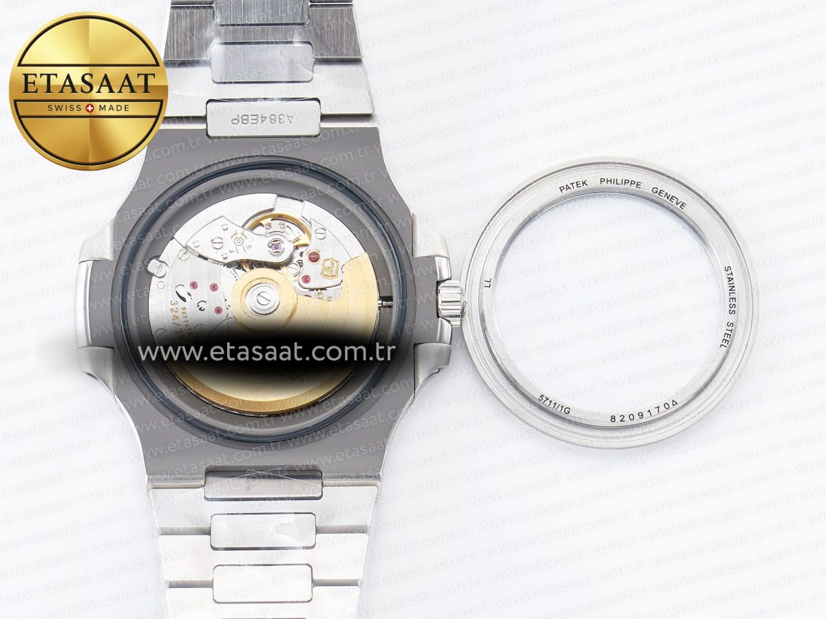 Patek Philippe Nautilus 5711/1A PPF 1:1 Best Edition White Textured Dial on SS Bracelet 324CS V3 - Görsel 16