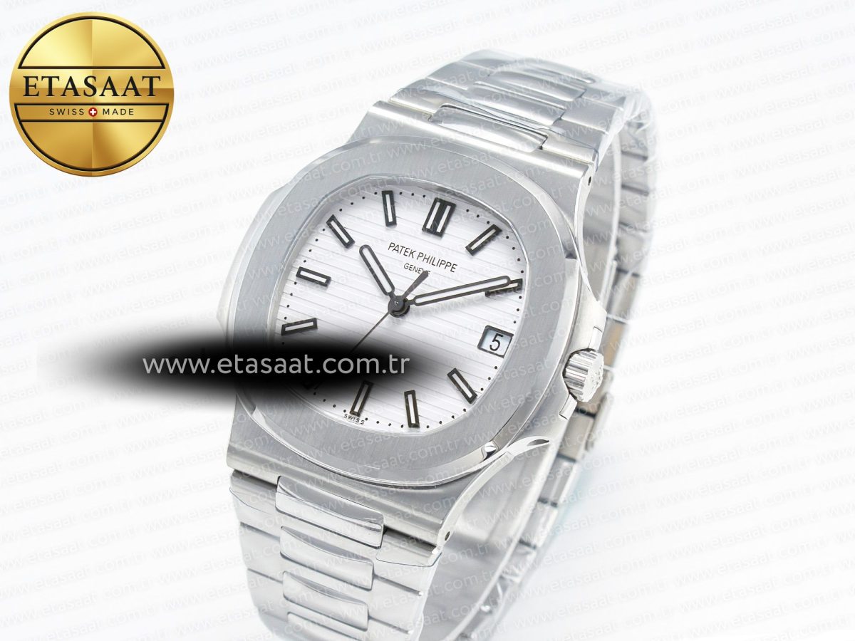 Patek Philippe Nautilus 5711/1A PPF 1:1 Best Edition White Textured Dial on SS Bracelet 324CS V3 - Görsel 2