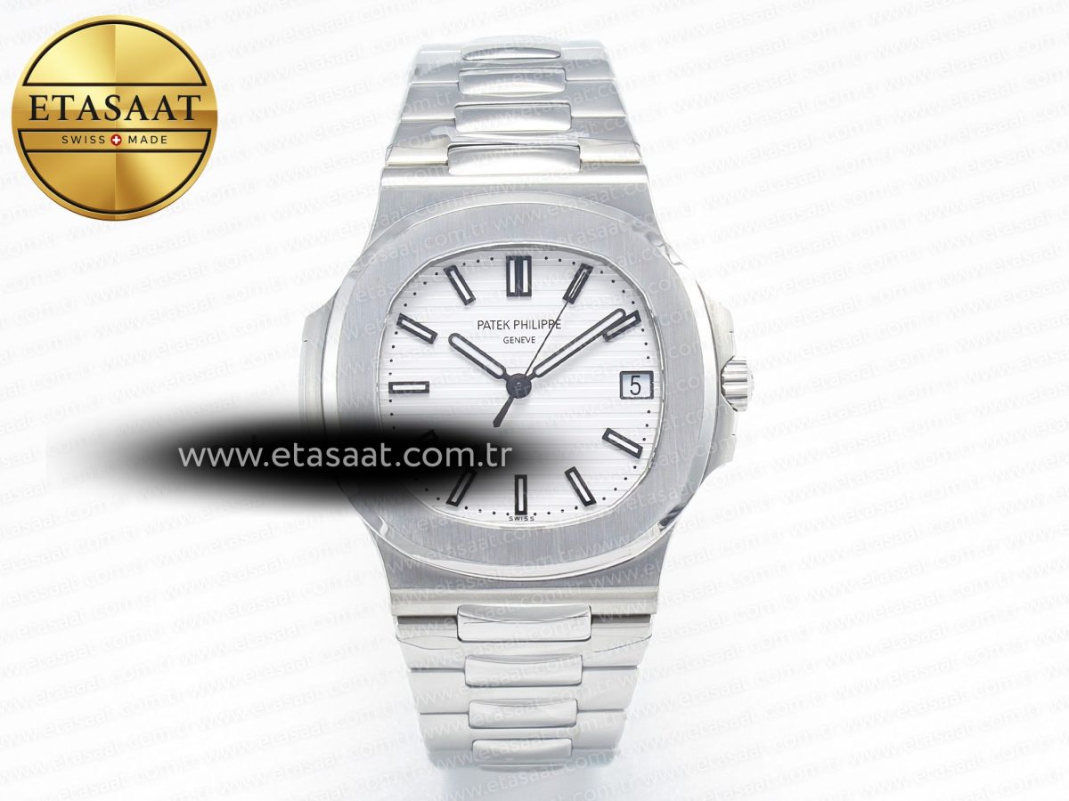 Patek Philippe Nautilus 5711/1A PPF 1:1 Best Edition White Textured Dial on SS Bracelet 324CS V3 - Görsel 3