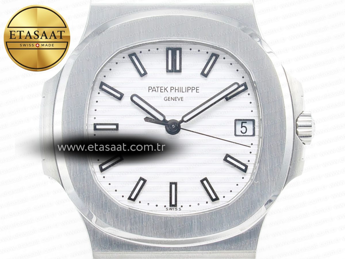 Patek Philippe Nautilus 5711/1A PPF 1:1 Best Edition White Textured Dial on SS Bracelet 324CS V3 - Görsel 4