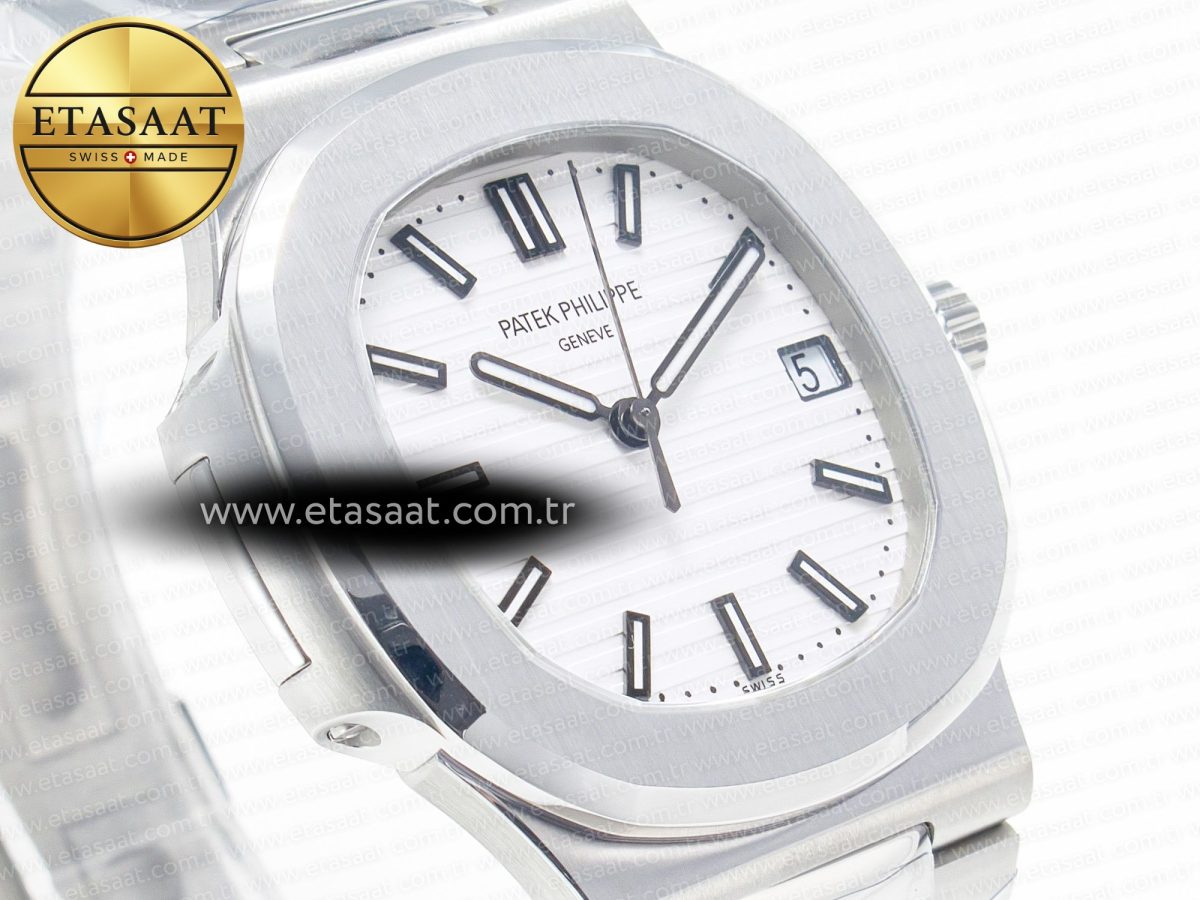Patek Philippe Nautilus 5711/1A PPF 1:1 Best Edition White Textured Dial on SS Bracelet 324CS V3 - Görsel 5