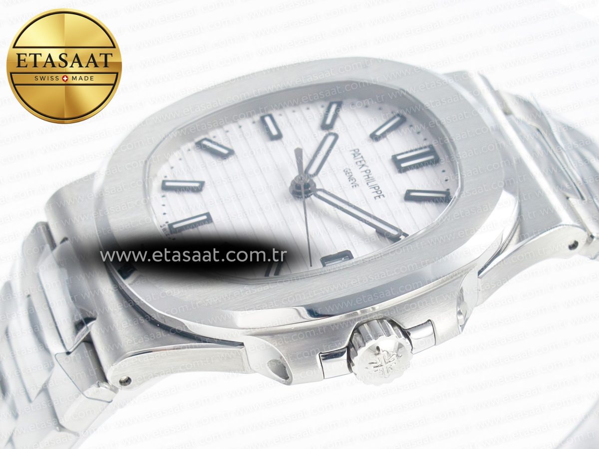 Patek Philippe Nautilus 5711/1A PPF 1:1 Best Edition White Textured Dial on SS Bracelet 324CS V3 - Görsel 6