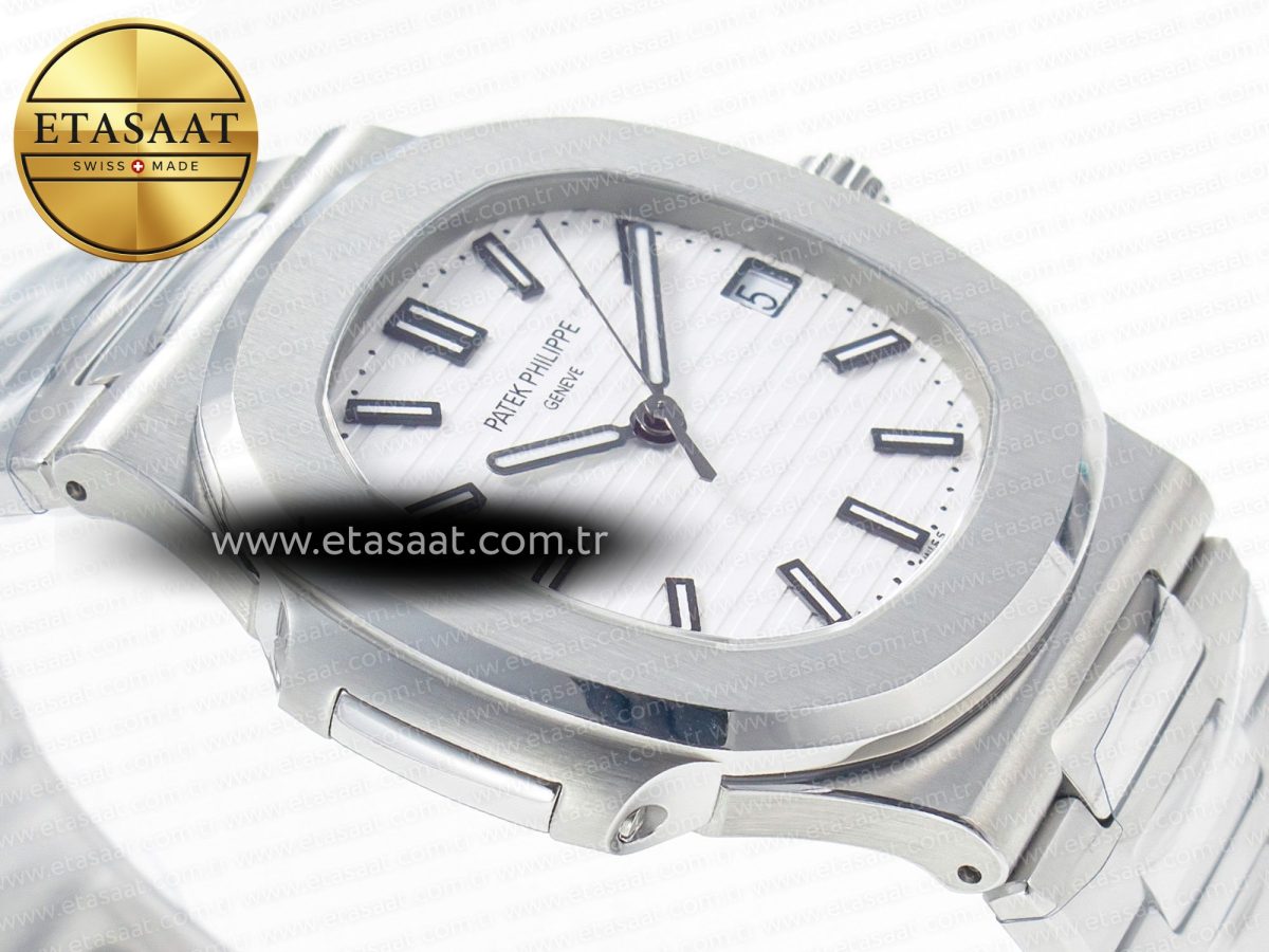 Patek Philippe Nautilus 5711/1A PPF 1:1 Best Edition White Textured Dial on SS Bracelet 324CS V3 - Görsel 7