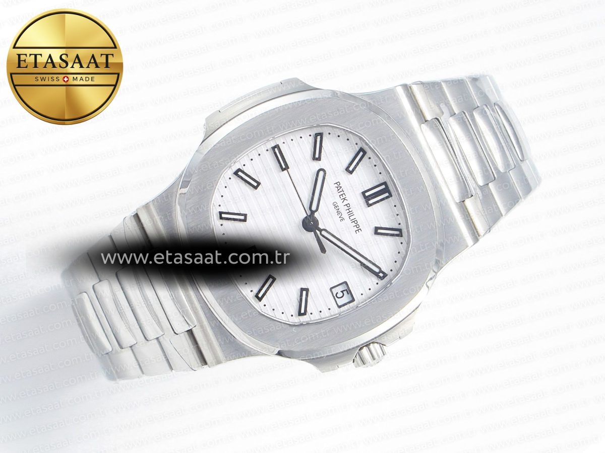 Patek Philippe Nautilus 5711/1A PPF 1:1 Best Edition White Textured Dial on SS Bracelet 324CS V3 - Görsel 8