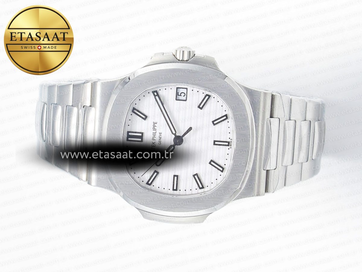 Patek Philippe Nautilus 5711/1A PPF 1:1 Best Edition White Textured Dial on SS Bracelet 324CS V3 - Görsel 9
