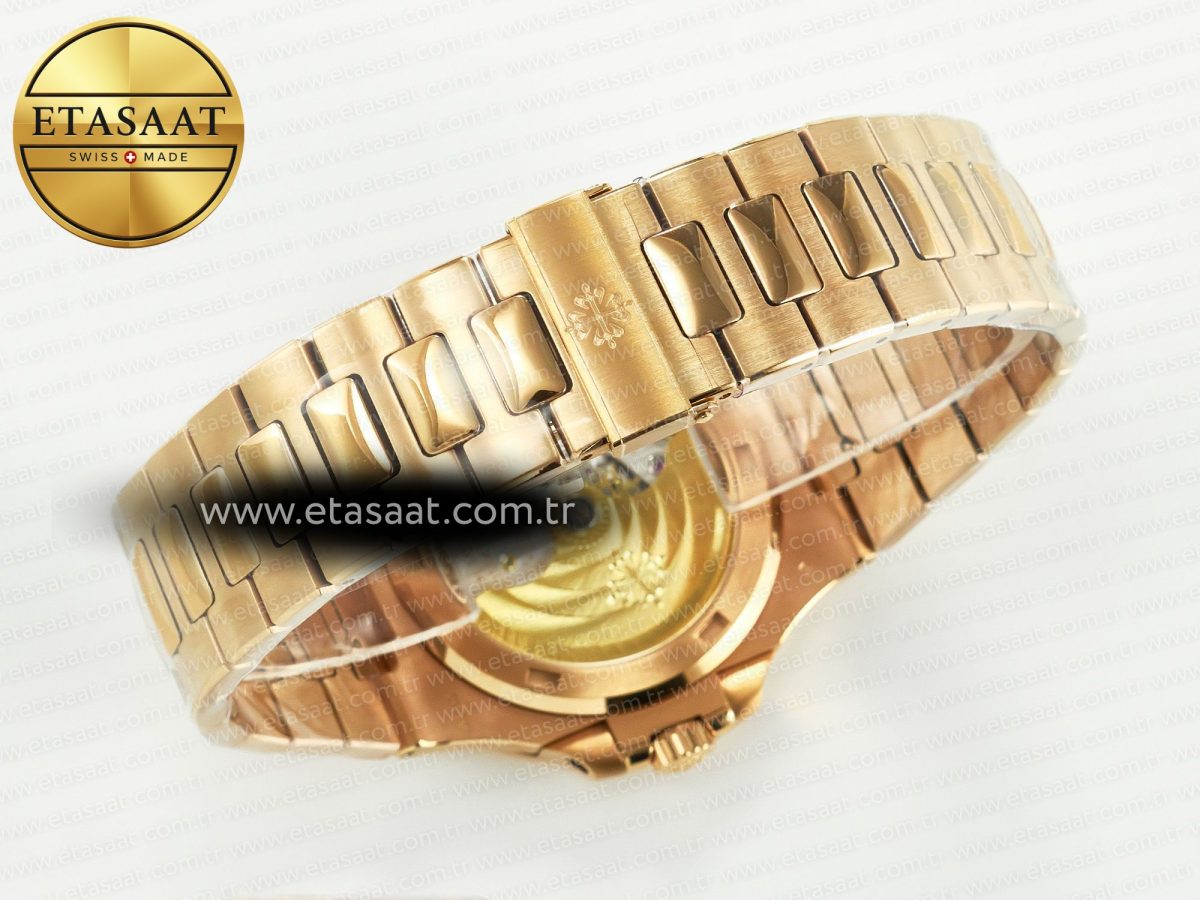 Patek Philippe Nautilus 5711/1R-001 RG 3KF 1:1 Best Edition Brown Textured Dial on RG Bracelet Super Clone 26-330 - Görsel 15