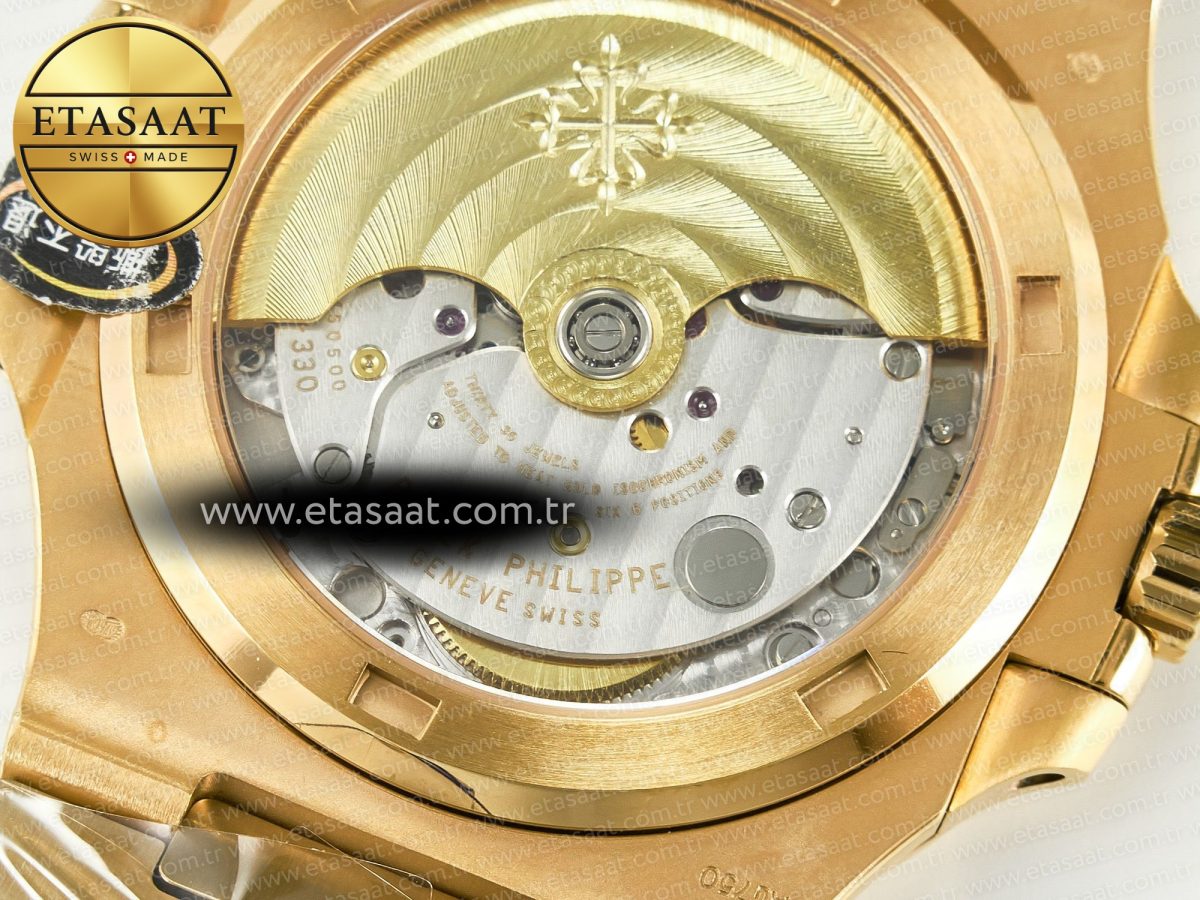 Patek Philippe Nautilus 5711/1R-001 RG 3KF 1:1 Best Edition Brown Textured Dial on RG Bracelet Super Clone 26-330 - Görsel 17