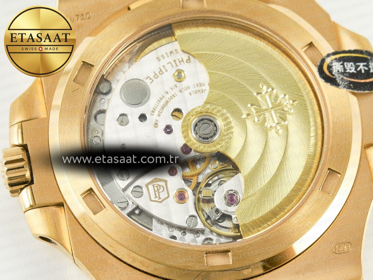 Patek Philippe Nautilus 5711/1R-001 RG 3KF 1:1 Best Edition Brown Textured Dial on RG Bracelet Super Clone 26-330 - Görsel 20