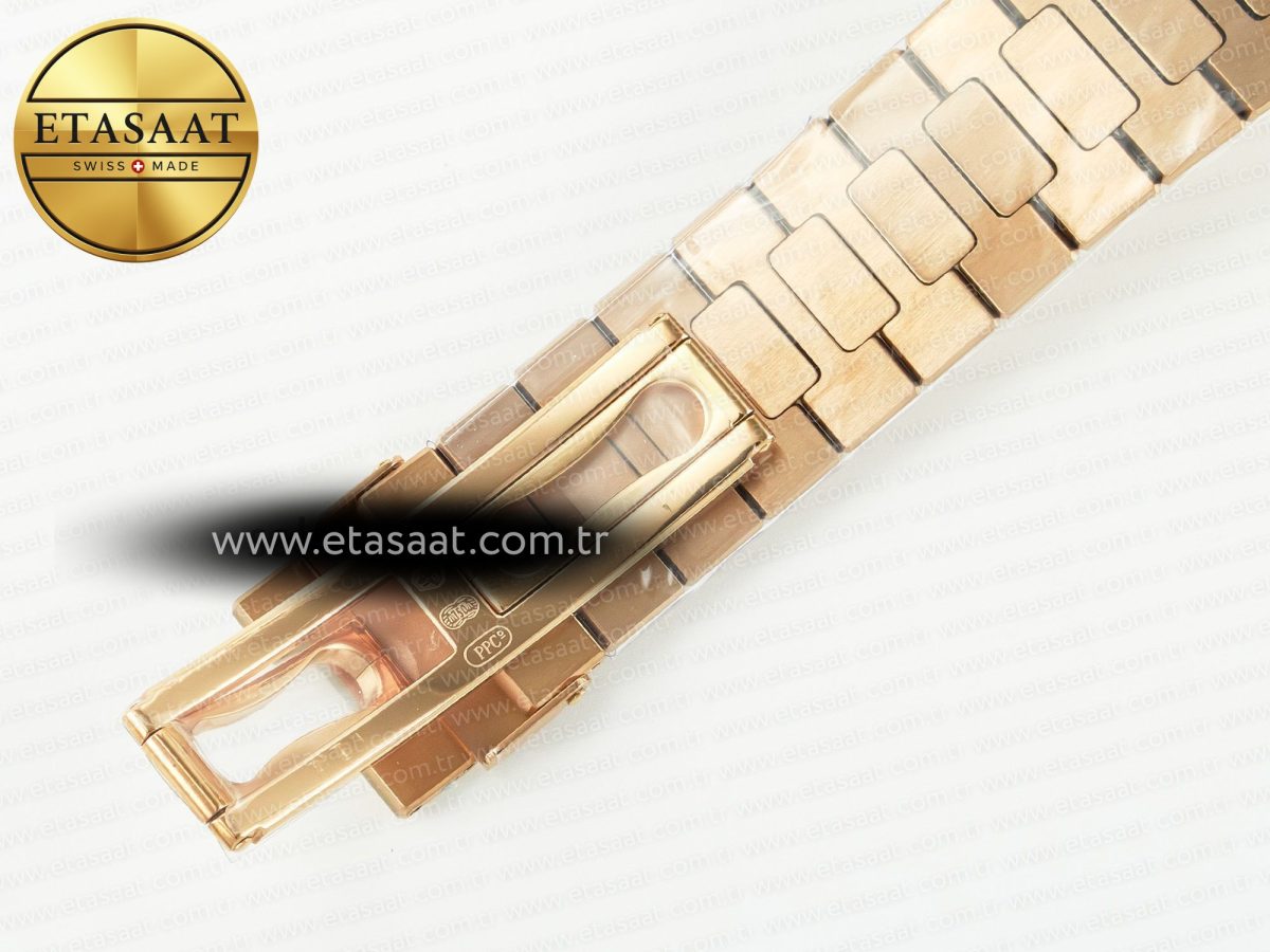 Patek Philippe Nautilus 5711/1R-001 RG 3KF 1:1 Best Edition Brown Textured Dial on RG Bracelet Super Clone 26-330 - Görsel 24