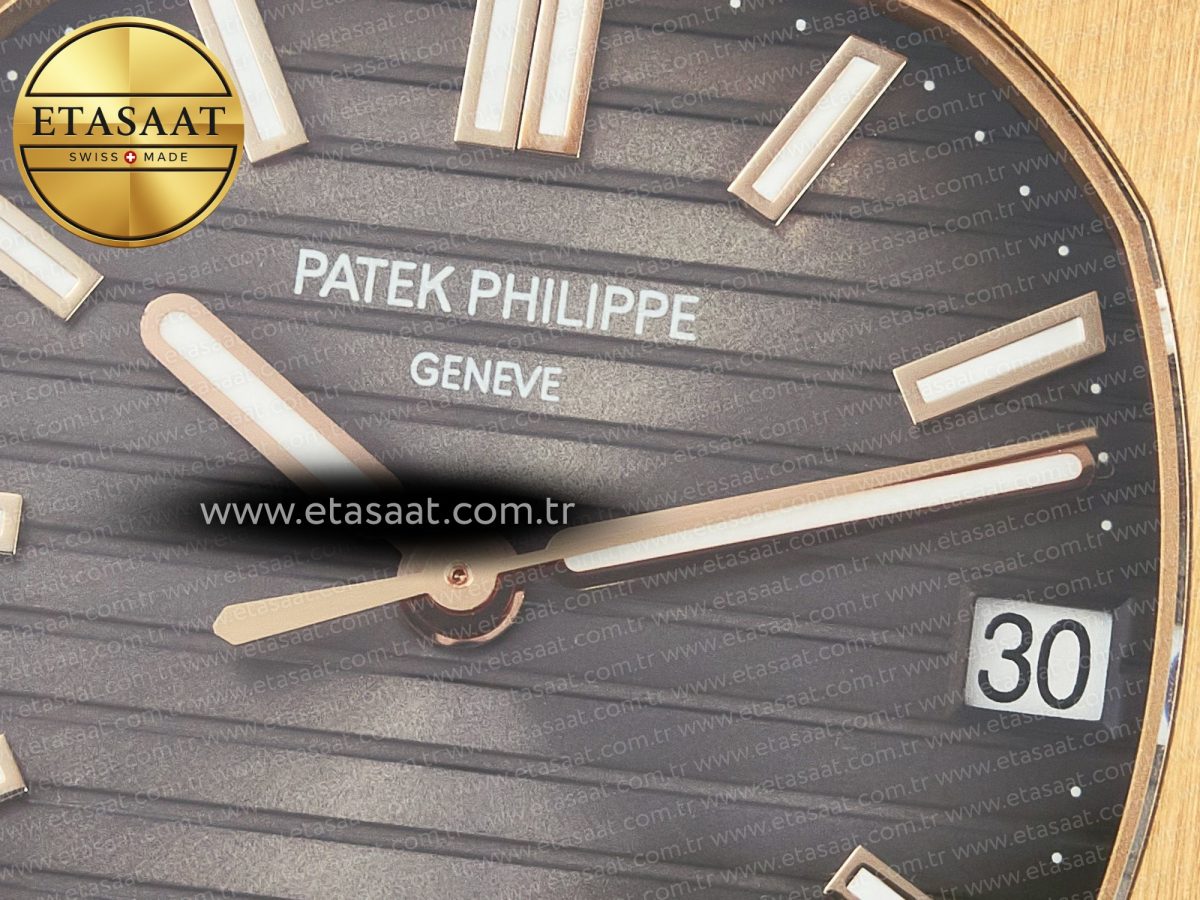Patek Philippe Nautilus 5711/1R-001 RG 3KF 1:1 Best Edition Gray Textured Dial on RG Bracelet Super Clone 26-330 - Görsel 10